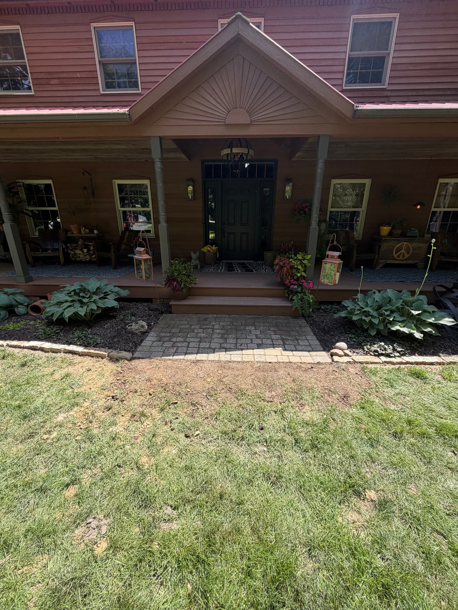 Gallery photos for Phase 1 Complete - Paver Reset and Flagstone Bed Edging Done Right: Image #1